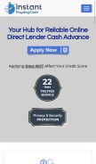 How instantpaydaycash.com looks like on a mobile device such as an iPhone.