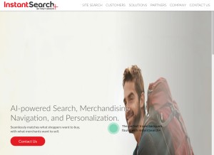 How instantsearchplus.com looks like on a tablet such as an iPad.