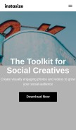How instasize.com looks like on a mobile device such as an iPhone.
