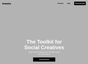 How instasize.me looks like on a tablet such as an iPad.