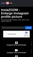 How instazoom.mobi looks like on a mobile device such as an iPhone.