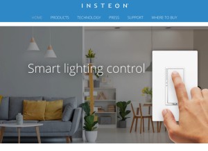 How insteon.com looks like on a tablet such as an iPad.