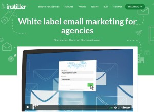 How instillerhq.com looks like on a tablet such as an iPad.