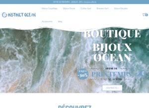 How instinct-ocean.fr looks like on a tablet such as an iPad.