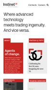 How instinet.com looks like on a mobile device such as an iPhone.