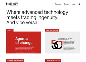 How instinet.com looks like on a tablet such as an iPad.
