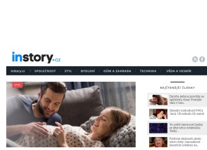 How instory.cz looks like on a tablet such as an iPad.