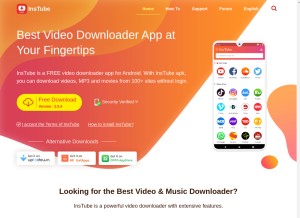 How instube.com looks like on a tablet such as an iPad.
