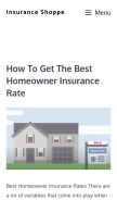 How insuranceshoppe.co looks like on a mobile device such as an iPhone.