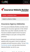 How insurancewebsitebuilder.com looks like on a mobile device such as an iPhone.