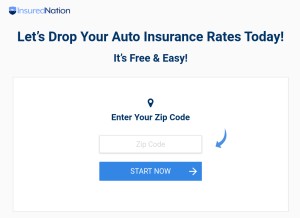 How insurednation.com looks like on a tablet such as an iPad.