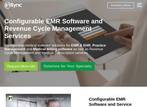 How insynchcs.com looks like on a tablet such as an iPad.