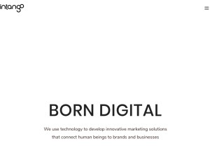 How intango.com looks like on a tablet such as an iPad.