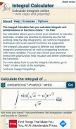How integral-calculator.com looks like on a mobile device such as an iPhone.