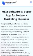 How integratedmlmsoftware.com looks like on a mobile device such as an iPhone.