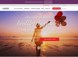 How integrativenutrition.com looks like on a tablet such as an iPad.