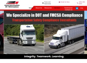 How integritysafety.net looks like on a tablet such as an iPad.