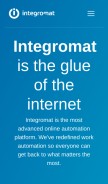 How integromat.com looks like on a mobile device such as an iPhone.