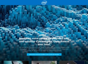 How intel.fr looks like on a tablet such as an iPad.