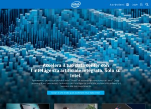 How intel.it looks like on a tablet such as an iPad.