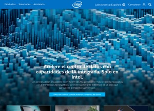 How intel.la looks like on a tablet such as an iPad.