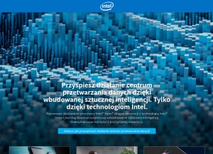 How intel.pl looks like on a tablet such as an iPad.