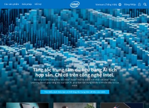 How intel.vn looks like on a tablet such as an iPad.