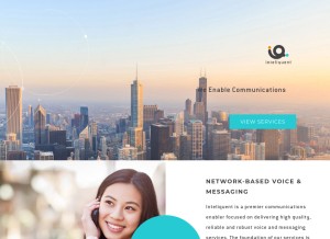 How inteliquent.com looks like on a tablet such as an iPad.