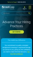 How intellicorp.net looks like on a mobile device such as an iPhone.