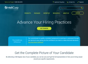 How intellicorp.net looks like on a tablet such as an iPad.