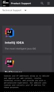 How intellij.net looks like on a mobile device such as an iPhone.