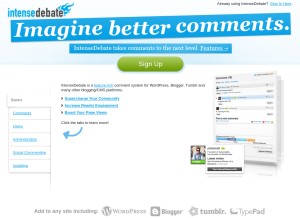 How intensedebate.com looks like on a tablet such as an iPad.