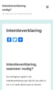 How intentieverklaring.net looks like on a mobile device such as an iPhone.