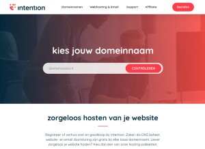 How intention.nl looks like on a tablet such as an iPad.