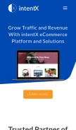 How intentx.com looks like on a mobile device such as an iPhone.