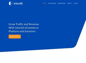 How intentx.com looks like on a tablet such as an iPad.