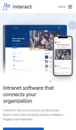 How interact-intranet.com looks like on a mobile device such as an iPhone.