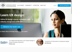 How interaction-design.org looks like on a tablet such as an iPad.