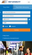 How intercity.pl looks like on a mobile device such as an iPhone.