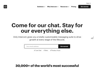 How intercom-mail.com looks like on a tablet such as an iPad.