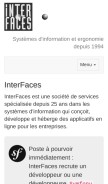 How interfaces.fr looks like on a mobile device such as an iPhone.