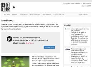 How interfaces.fr looks like on a tablet such as an iPad.