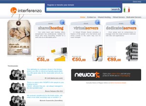 How interferenza.net looks like on a tablet such as an iPad.