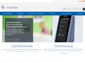 How interflex.de looks like on a tablet such as an iPad.