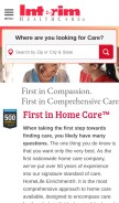 How interimhealthcare.com looks like on a mobile device such as an iPhone.