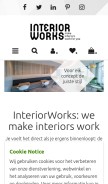 How interiorworks.nl looks like on a mobile device such as an iPhone.