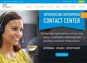 How intermedia.net looks like on a tablet such as an iPad.