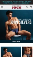How internationaljock.com looks like on a mobile device such as an iPhone.