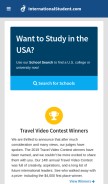 How internationalstudent.com looks like on a mobile device such as an iPhone.