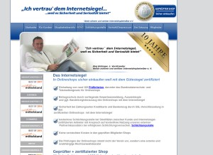 How internet-siegel.net looks like on a tablet such as an iPad.